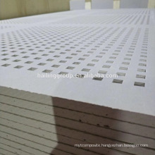 4'*8' Soundproof Insulated Perforated Gypsum Boards With Square Holes For Office
